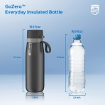 Philips Water GoZero Paslanmaz elik Matara (Gri, 550ml)