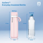 Philips Water GoZero Paslanmaz elik Matara (Pembe, 550ml)