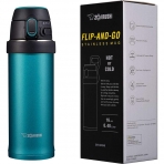 Zojirushi Flip And Go Paslanmaz elik Termos (480ml, Teal)