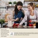 Umite Chef Silikon Mutfak Gere�leri Seti (14 Par�a, Krem)
