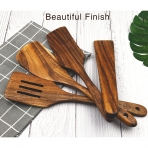 WOODENHOUSE Tahta Mutfak Gere�leri Seti(A��k Kahve, 4 Par�a)