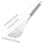 TENTA Paslanmaz elik Delikli Spatula (Gri, 2 Para)