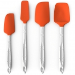 M KITCHEN WORLD Silikon Spatula Seti ( 4 Adet) (Turuncu)
