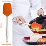 M KITCHEN WORLD Silikon Spatula Seti ( 4 Adet) (Turuncu)