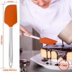 M KITCHEN WORLD Silikon Spatula Seti ( 4 Adet) (Turuncu)