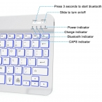 OMOTON Mini Wireless Klavye (Beyaz)