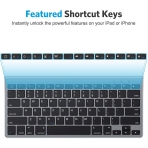 OMOTON iPad İçin Standlı Bluetooth Klavye (Gri)