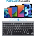 OMOTON iPad İçin Standlı Bluetooth Klavye (Gri)