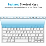 OMOTON iPad İçin Standlı Bluetooth Klavye (Beyaz)