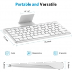OMOTON iPad İçin Standlı Bluetooth Klavye (Beyaz)
