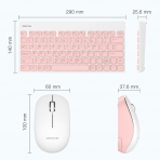 OMOTON WK202 Bluetooth Klavye ve Mouse Seti (Pembe)