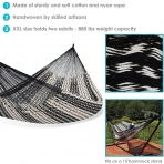 Sunnydaze ift Kiilik Pamuklu Hamak (Bej)