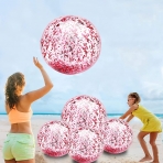 TURNMEON Plaj Deniz Topu(Simli Pembe, 5 Adet)