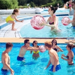 TURNMEON Plaj Deniz Topu(Simli Pembe, 5 Adet)