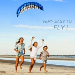 HENGDA KITE 2.5m �ift Hat Dubl�r Parafoil U�urtma (Mavi)