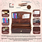 LEVOGUE RFID Un�sex Deri C�zdan (Kahve)