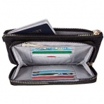 Travelon RFID Kadn Deri Czdan (Siyah)