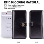Tephea RFID Kadn Deri Czdan (Siyah)