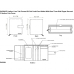 SADDLER Kadn RFID Korumal Czdan (Medium, Fuya)