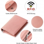 Fependu RFID Kadn Deri Czdan (Pembe)