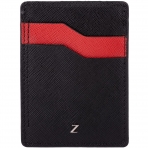 Zinda Genuine Leathers RFID Unisex Deri Czdan (Siyah/Krmz)