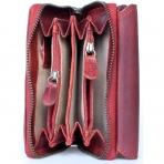 Bull Burry RFID Kad�n Deri C�zdan(Koyu K�rm�z�)