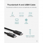 Plugable Thunderbolt 4.0 Kablo (1 Metre)
