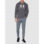 Under Armour Big Logo Erkek Sweatshirt (Gri/Beyaz)