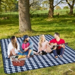 Mumu Sugar Piknik �rt�s� (200x200cm) (Lacivert Kareli)