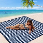 Mumu Sugar Piknik �rt�s� (200x200cm) (Lacivert Kareli)