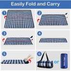 Mumu Sugar Piknik �rt�s� (200x200cm) (Lacivert Kareli)