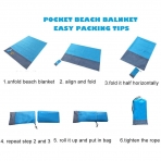 XinDingLi Ta��nabilir Plaj/Piknik �rt�s� (Mavi, 203x127cm)