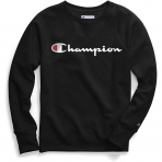 Champion Plus Size Powerblend Kadn Sweatshirt (Siyah)