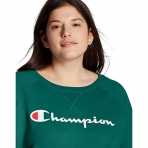 Champion Plus Size Powerblend Kadn Sweatshirt (Siyah)
