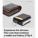 GOOSPERY Flex Serisi Galaxy Z Flip 5 Czdan Klf-Black