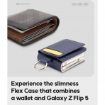 GOOSPERY Flex Serisi Galaxy Z Flip 5 Czdan Klf-Blue Navy