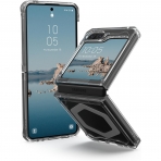 UAG Plyo Pro Serisi Galaxy Z Flip 5 Klf (MIL-STD-810G)-Ice Silver