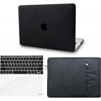 KECC MacBook Air anta ve Klf (15 in)-Black Leather