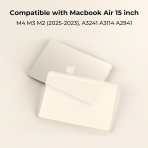 BlueSwan MacBook Air effaf Klf (15 in)-Frosted Starlight 