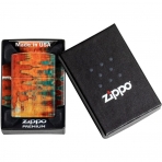 Zippo Turuncu Brush Strokes akmak