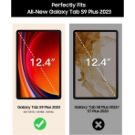 TiMOVO Kalem Blmeli Galaxy Tab S9 Plus Klf-Black