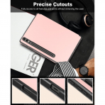 TiMOVO Kalem Blmeli Galaxy Tab S9 Plus/S10 Plus Klf-Pink