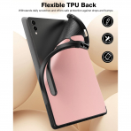 TiMOVO Kalem Blmeli Galaxy Tab S9 Plus/S10 Plus Klf-Pink