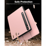 TiMOVO Kalem Blmeli Galaxy Tab S9 Plus/S10 Plus Klf-Pink