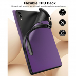 TiMOVO Kalem Blmeli Galaxy Tab S9 Plus/S10 Plus Klf-Deep Purple