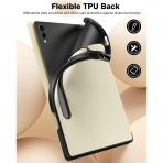 TiMOVO Kalem Blmeli Galaxy Tab S9 Plus/S10 Plus Klf-Beige