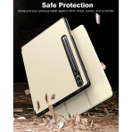 TiMOVO Kalem Blmeli Galaxy Tab S9 Plus/S10 Plus Klf-Beige