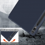 ZYKAA Galaxy Tab S9 Plus Standl Klf-Dark Blue