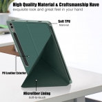 ZYKAA Galaxy Tab S9 Plus Standl Klf-Dark Green