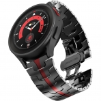 FULLIFE Galaxy Watch 6/Classic Uyumlu Kay(47/43/44/40mm)-Black Red